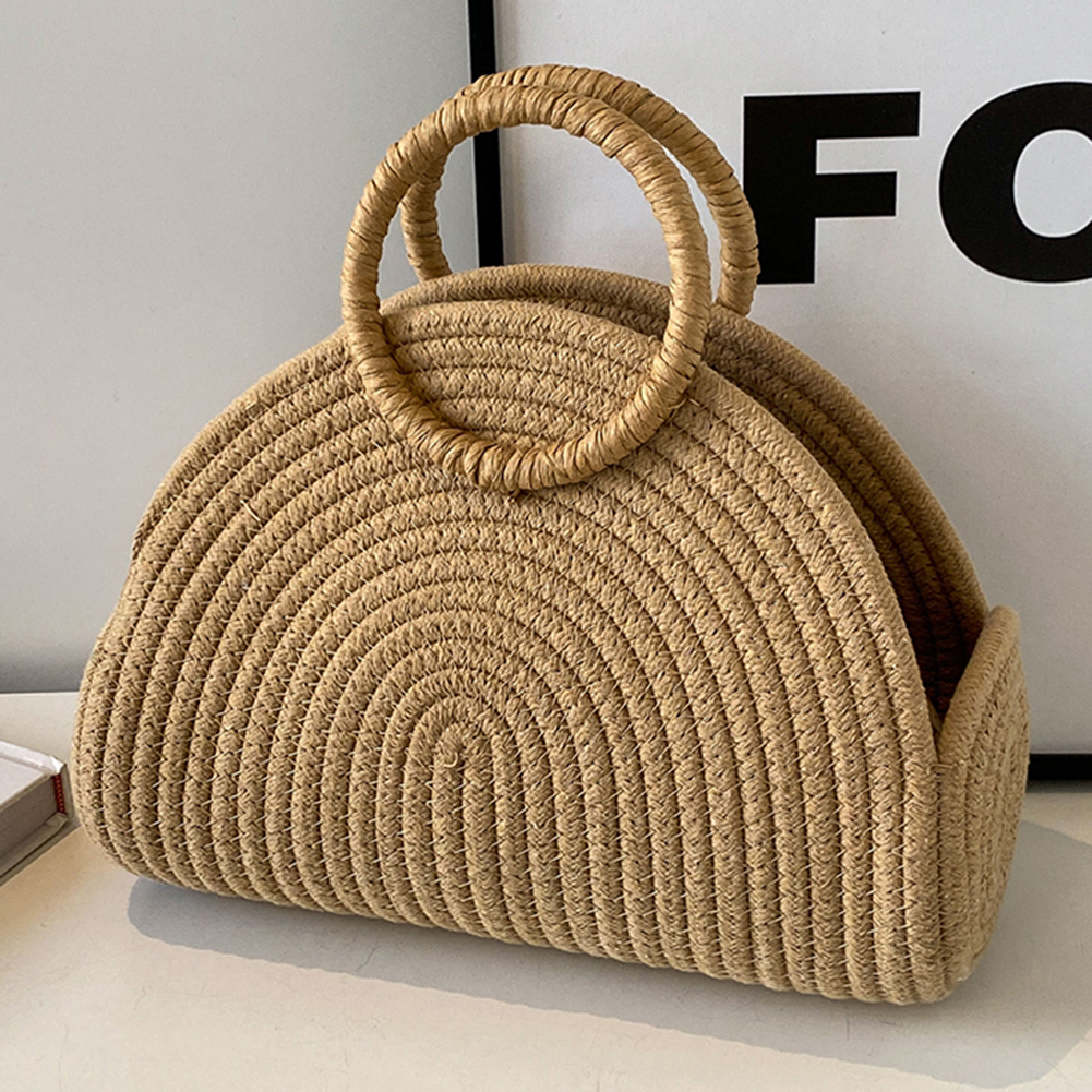 Women'S Bags Holiday - Handwoven Shoulder Purse Chic Cotton Rope