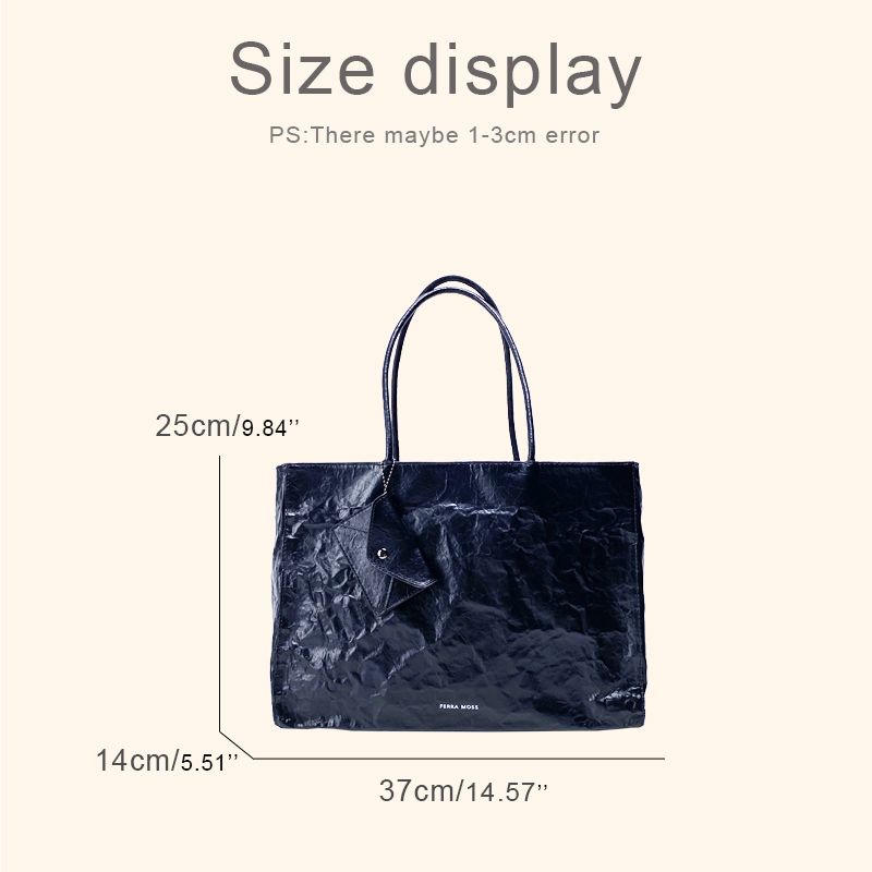 Korean Casual Kraft Paper Tote - Women'S Tote Bags Designer recension och pris