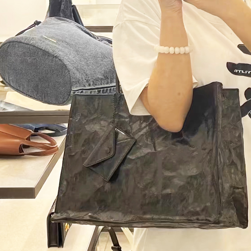 Korean Casual Kraft Paper Tote - Women'S Tote Bags Designer recension och pris