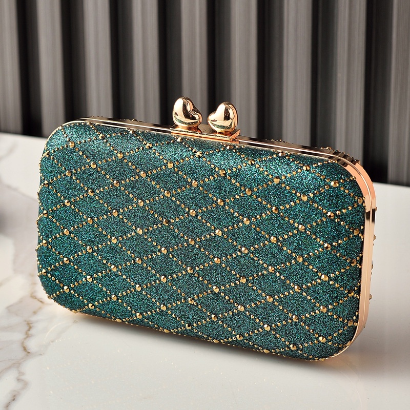 Elegant Hot Pink Glitter Clutc - Evening Bag Beaded recension och pris