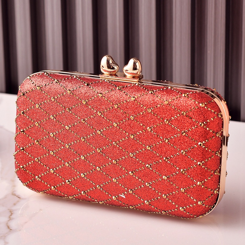 Elegant Hot Pink Glitter Clutc - Evening Bag Beaded recension och pris