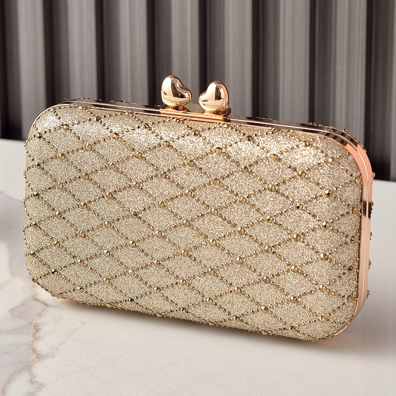 Elegant Hot Pink Glitter Clutc - Evening Bag Beaded recension och pris