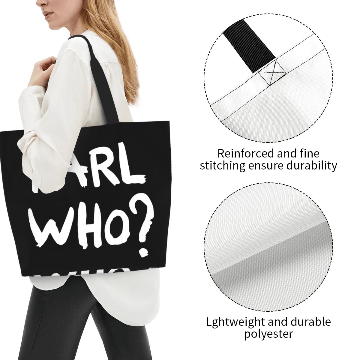 Custom Kawaii Karl Who Slogan  - Women'S Karl Bags recension och pris