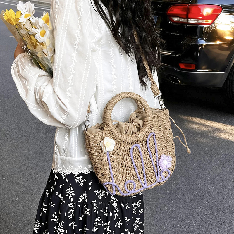 Handwoven Straw Bag Ladies Bea - Women'S Bags Holiday recension och pris