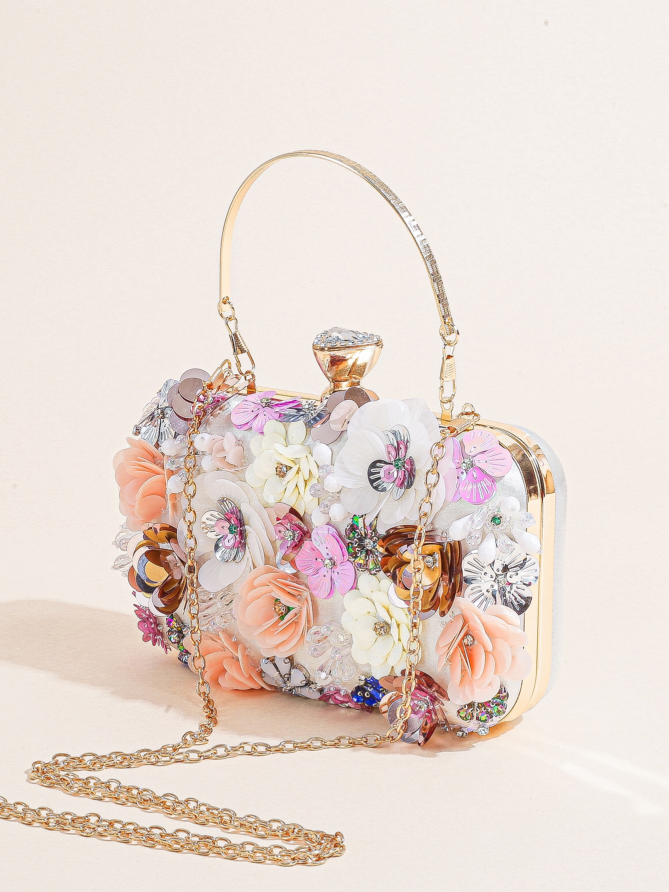 I PC Black Elegant Floral Bead - Evening Bag Beaded recension och pris