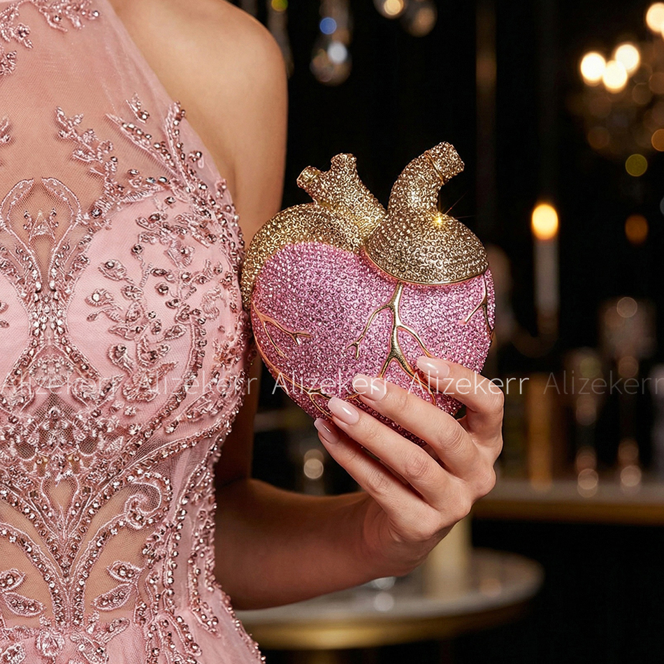 Alizekerr Heart Shaped Diamond - Evening Bag Beaded recension och pris