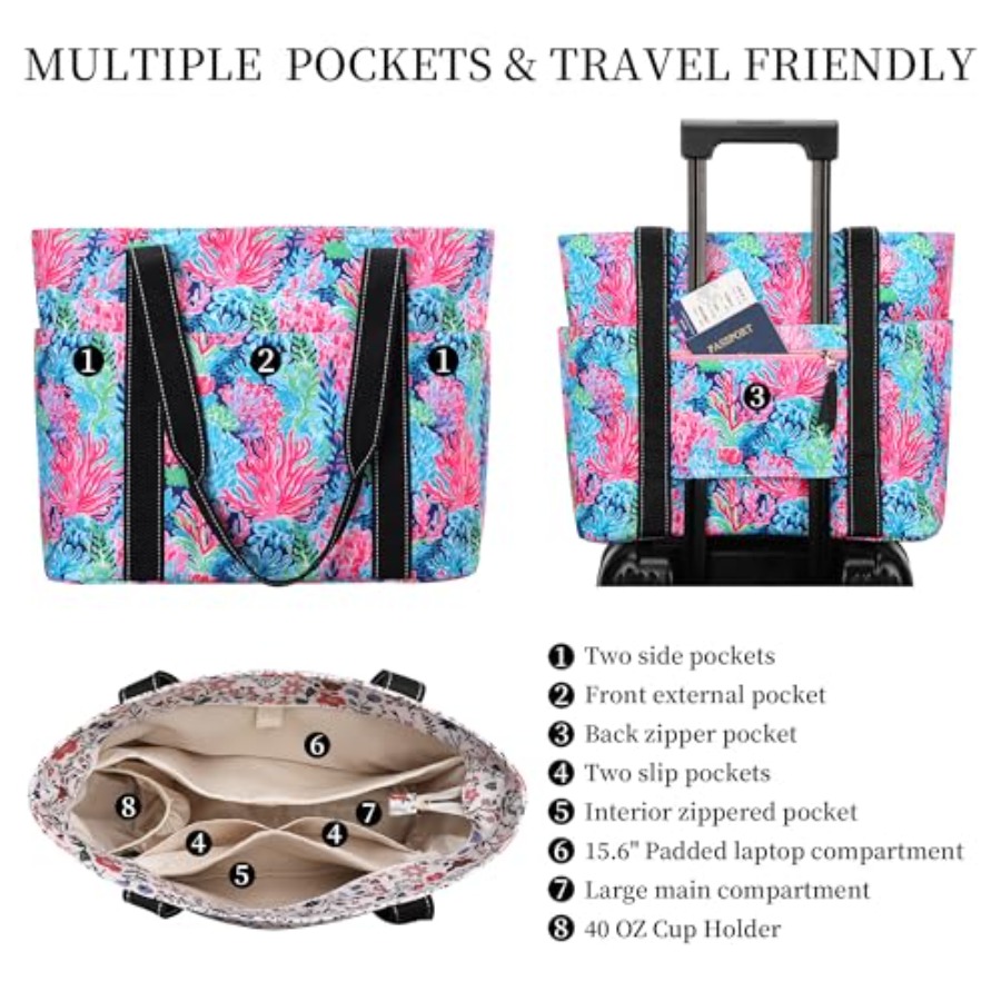 Tote Bag for Women with Laptop - Women'S Bags For Work recension och pris
