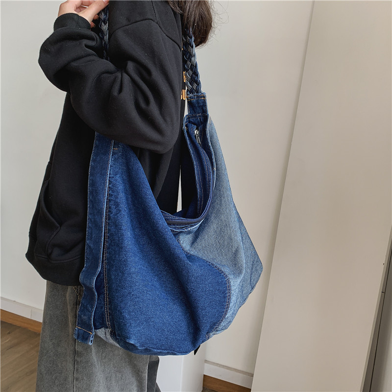 Casual Patchwork Denim Tote Ba - Women Bags Jeans recension och pris