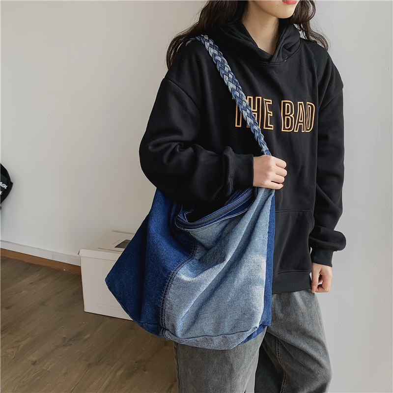 Casual Patchwork Denim Tote Ba - Women Bags Jeans recension och pris