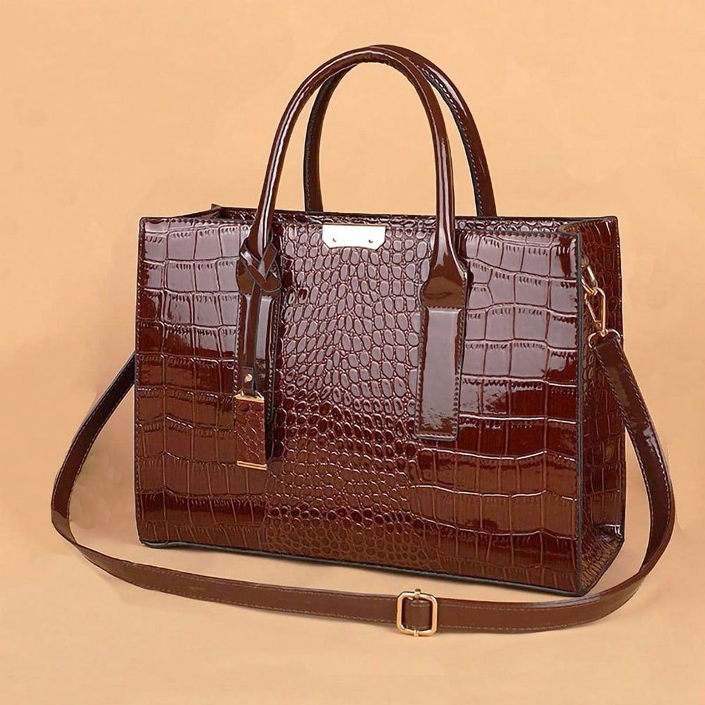 Embossed Top Handle Bag Elegan - Women'S Bags For Work recension och pris