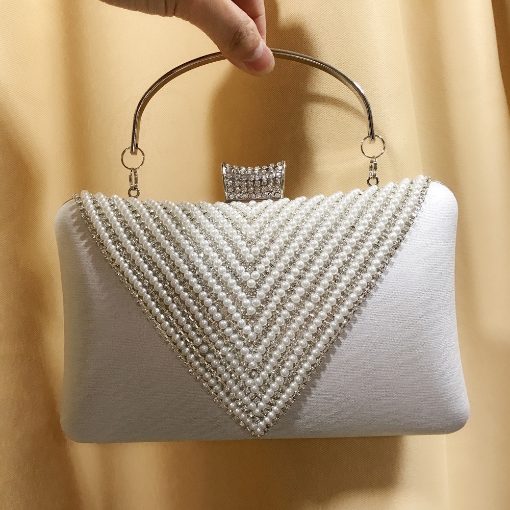 Women Pearl Diamond Beaded Eve - Evening Bag Beaded recension och pris