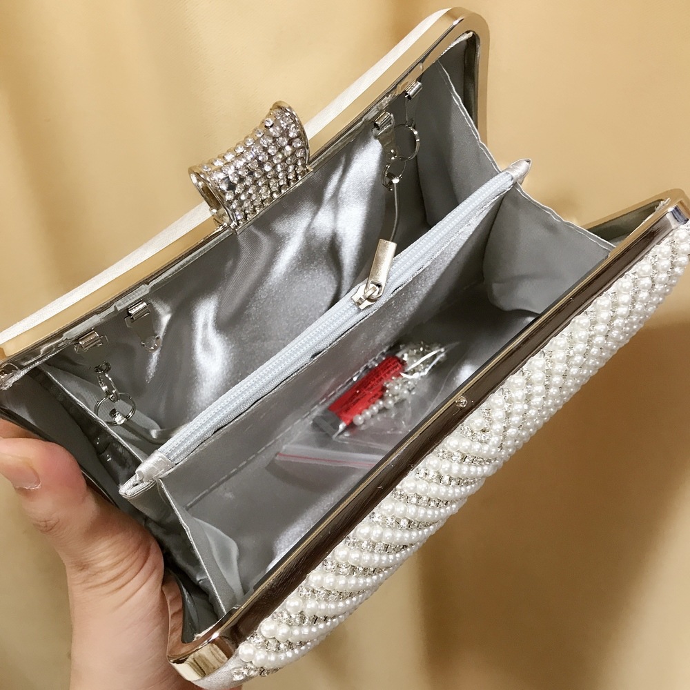 Women Pearl Diamond Beaded Eve - Evening Bag Beaded recension och pris