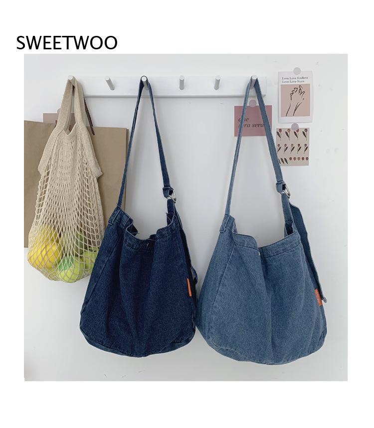 Casual Washed Denim Crossbody  - Women Bags Jeans recension och pris