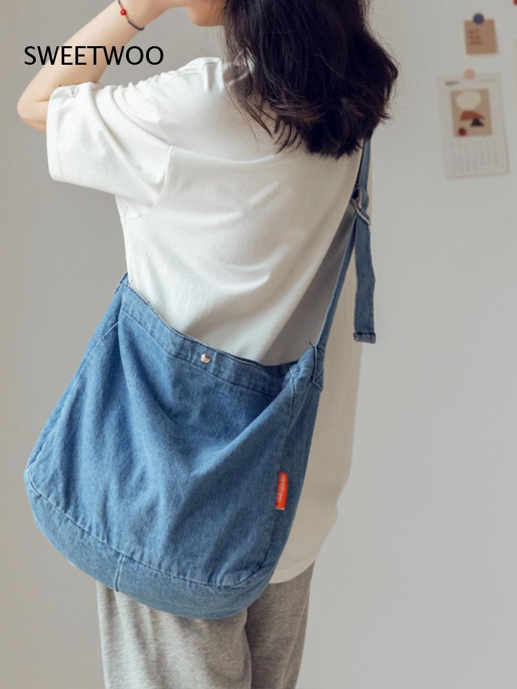 Casual Washed Denim Crossbody  - Women Bags Jeans recension och pris