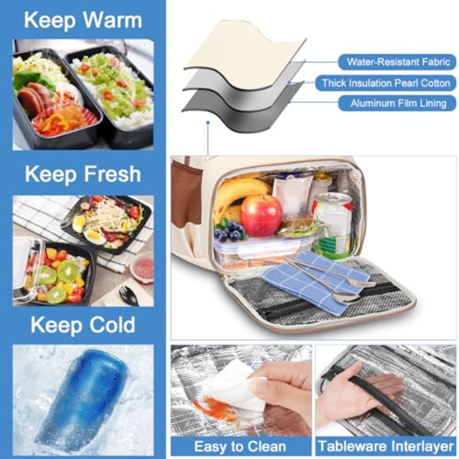 Backpack Lunch Bag for Women,  - Women'S Bags For Work recension och pris