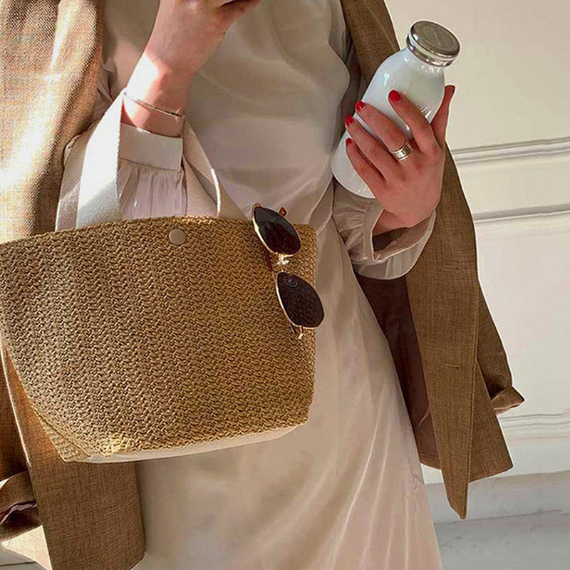 Elegant Ladies Straw Woven Han - Women'S Bags Holiday recension och pris