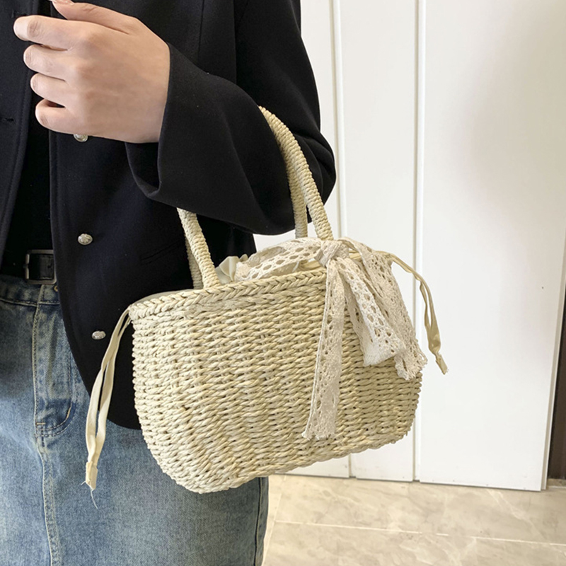 Women Straw Woven Drawstring H - Women'S Bags Holiday recension och pris