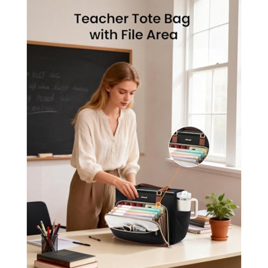 LOVEVOOK Teacher Tote Bag, Lap - Women'S Bags For Work recension och pris