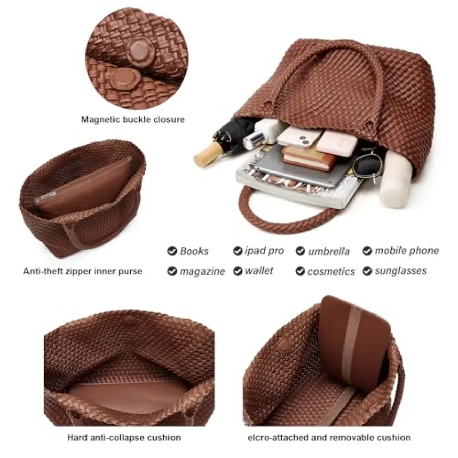 BOYATU Woven Tote Bag for Wome - Women Bags And Purses recension och pris