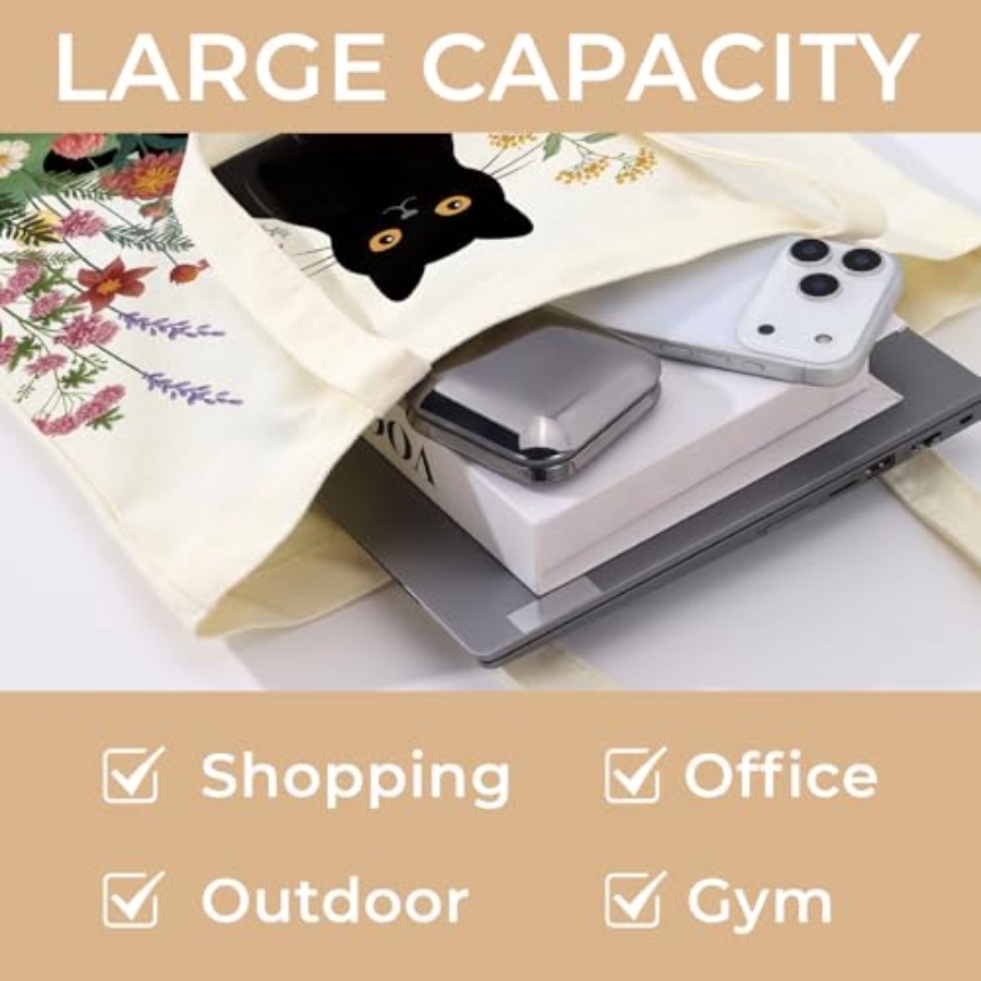 Cute Aesthetic Canvas Tote Bag - Women'S Bags For Work recension och pris