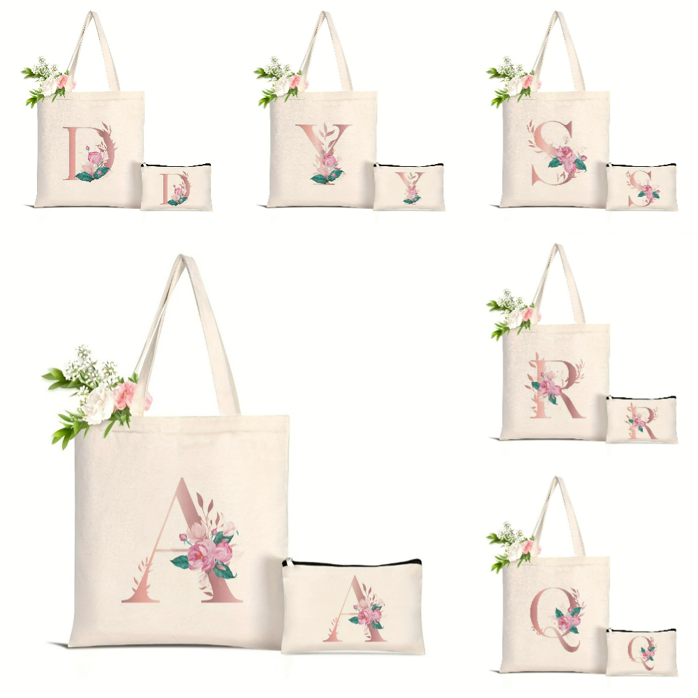 1pc Floral Love Letter Print T - Women'S Tote Bags Designer recension och pris