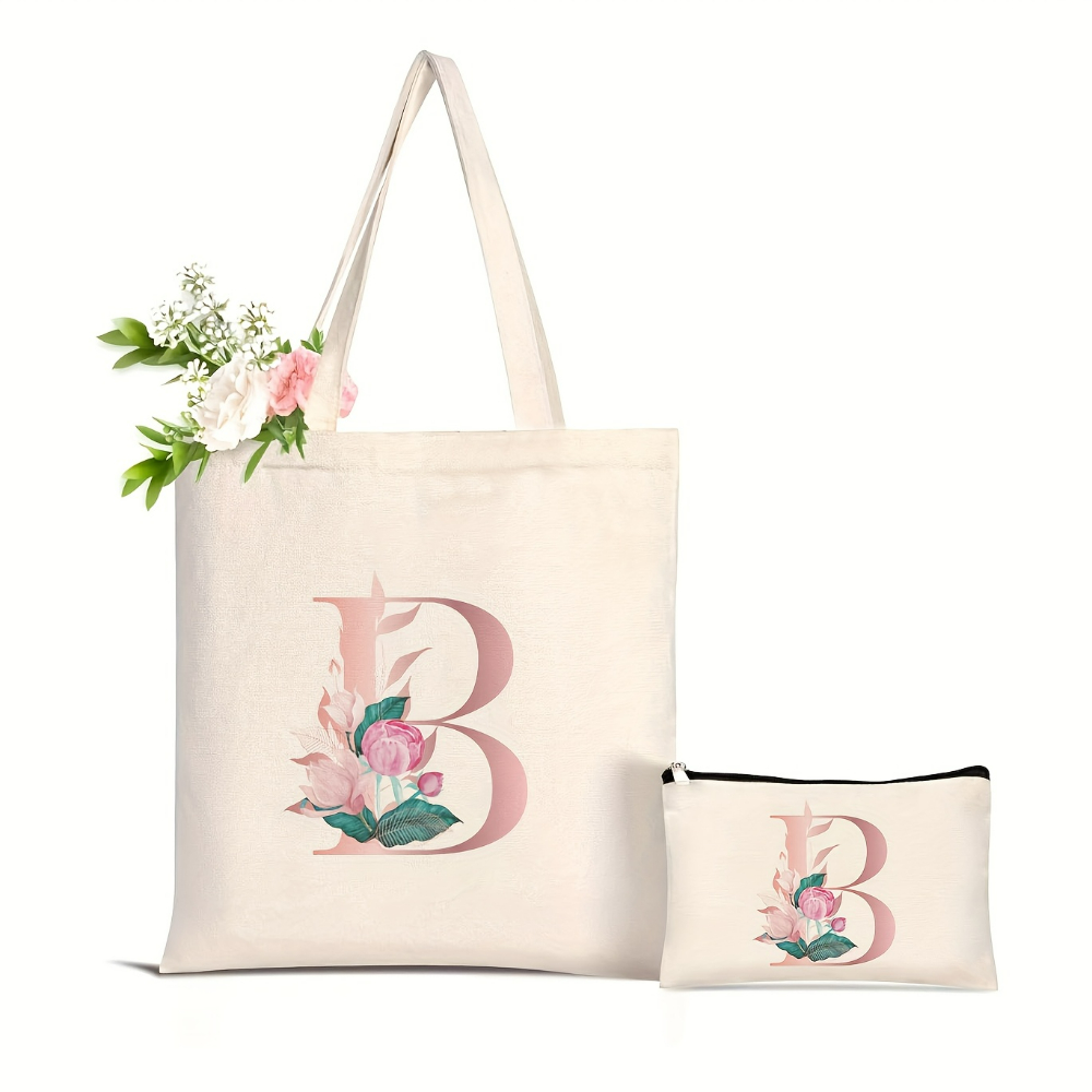 1pc Floral Love Letter Print T - Women'S Tote Bags Designer recension och pris