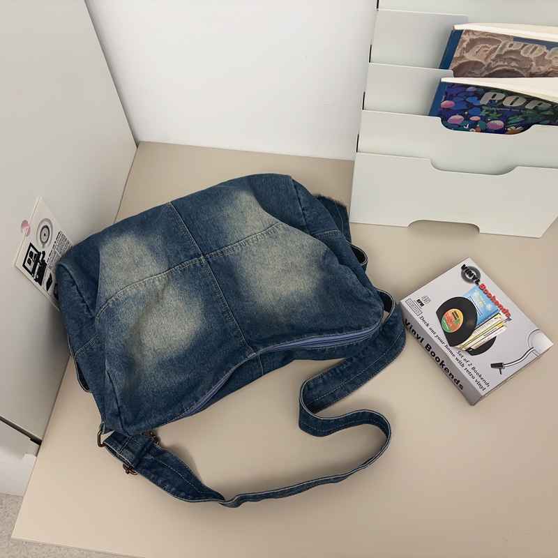 Y2K Vintage Washed Denim Shoul - Women Bags Jeans recension och pris