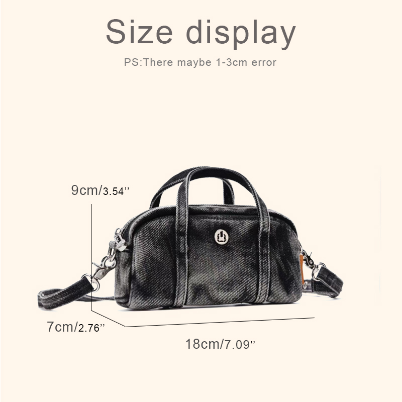 Korean Casual Mini Denim Box B - Women Bags Luxury recension och pris