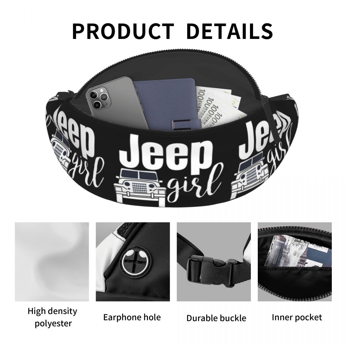 Jeep Girl Waist Bag for Women  - Women'S Jeep Bags recension och pris