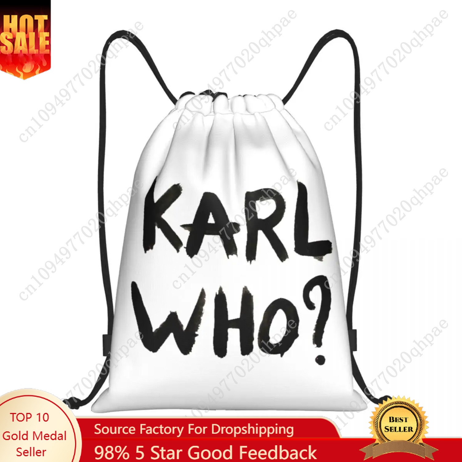 Custom Karl Who Drawstring Bag - Women'S Karl Bags recension och pris