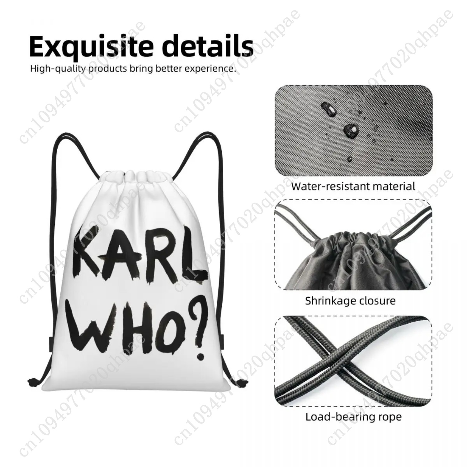 Custom Karl Who Drawstring Bag - Women'S Karl Bags recension och pris