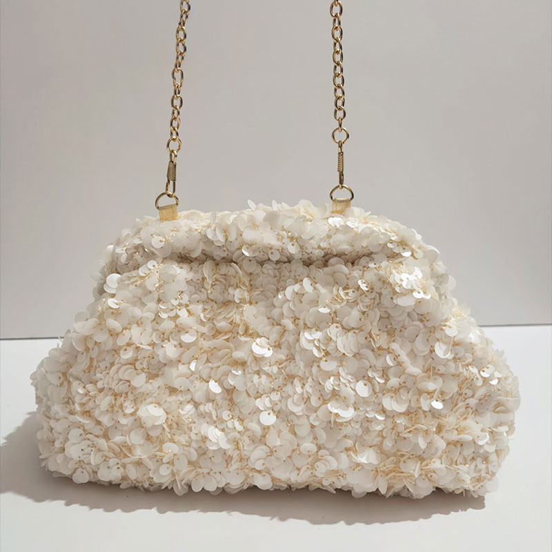 Sequined Clutch Bag New Women  - Evening Bag Beaded recension och pris