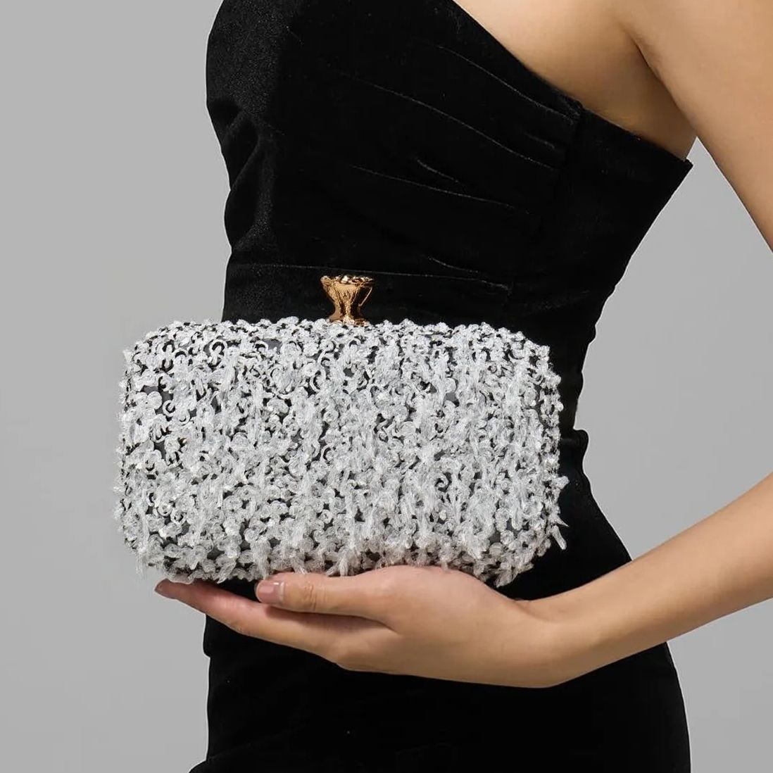 Sky Blue Color Tassel Evening  - Evening Bag Beaded recension och pris