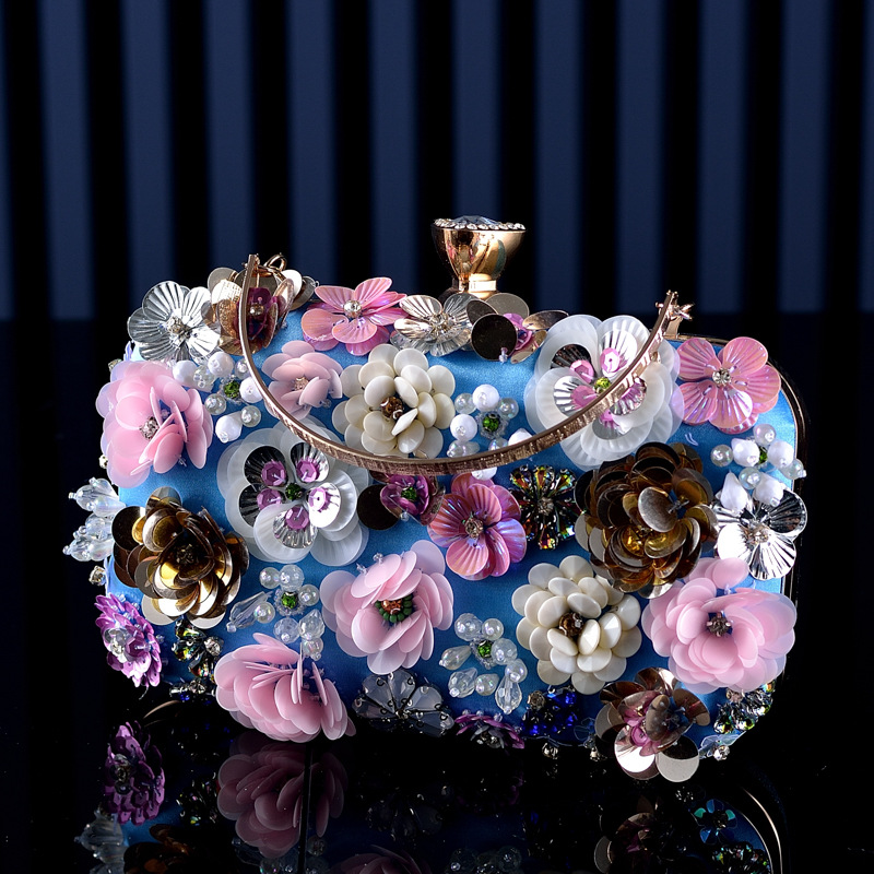 Fashion Women Bags Flower Diam - Evening Bag Beaded recension och pris