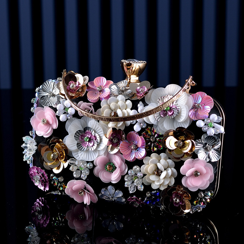 Fashion Women Bags Flower Diam - Evening Bag Beaded recension och pris