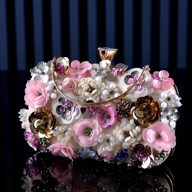 Fashion Women Bags Flower Diam - Evening Bag Beaded recension och pris