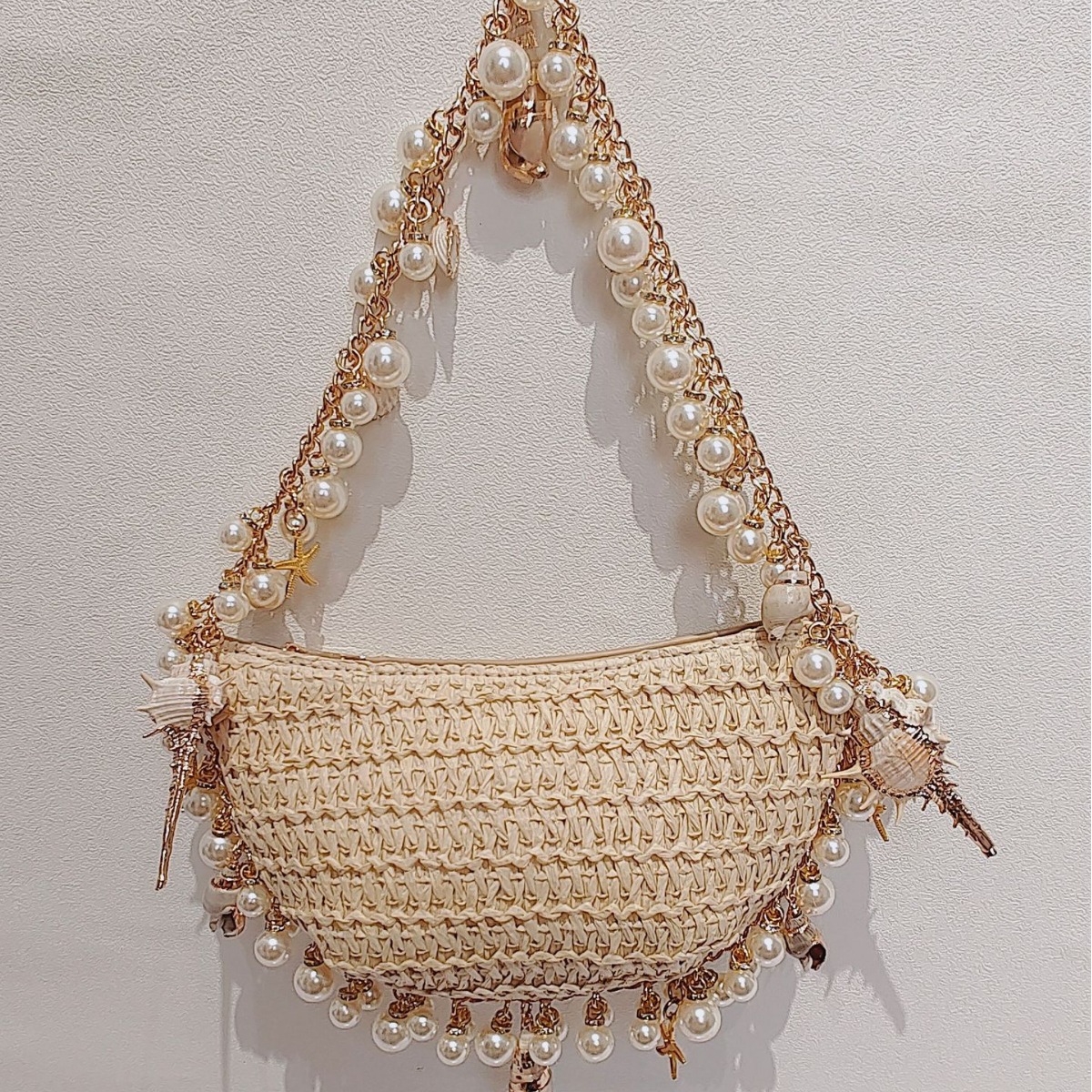Handmade Pearl Conch Straw Wov - Women'S Bags Holiday recension och pris
