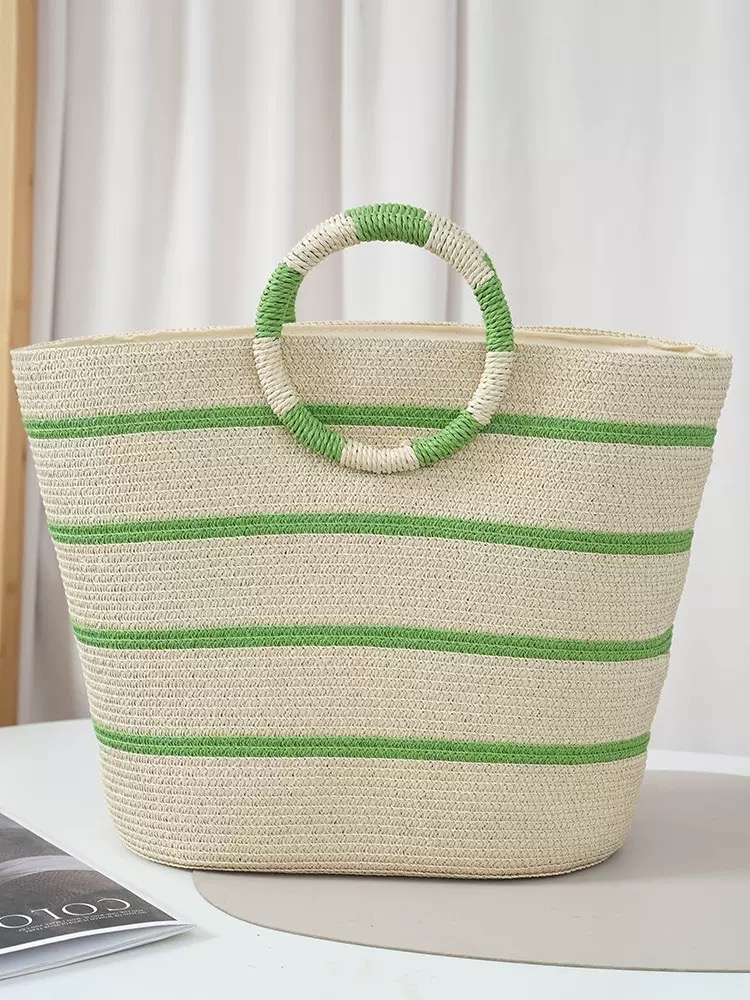 striped Tote grass woven bag s - Women'S Bags Holiday recension och pris