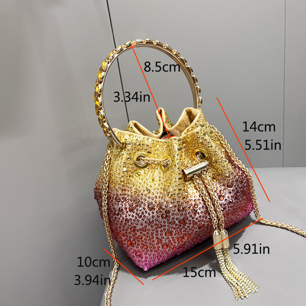 Handle Rhinestones Evening clu - Evening Bag Beaded recension och pris